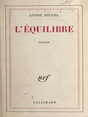 cover image of L'équilibre